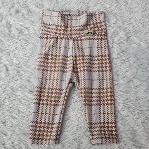 Stylish Baby Plaid Leggings - Brown
